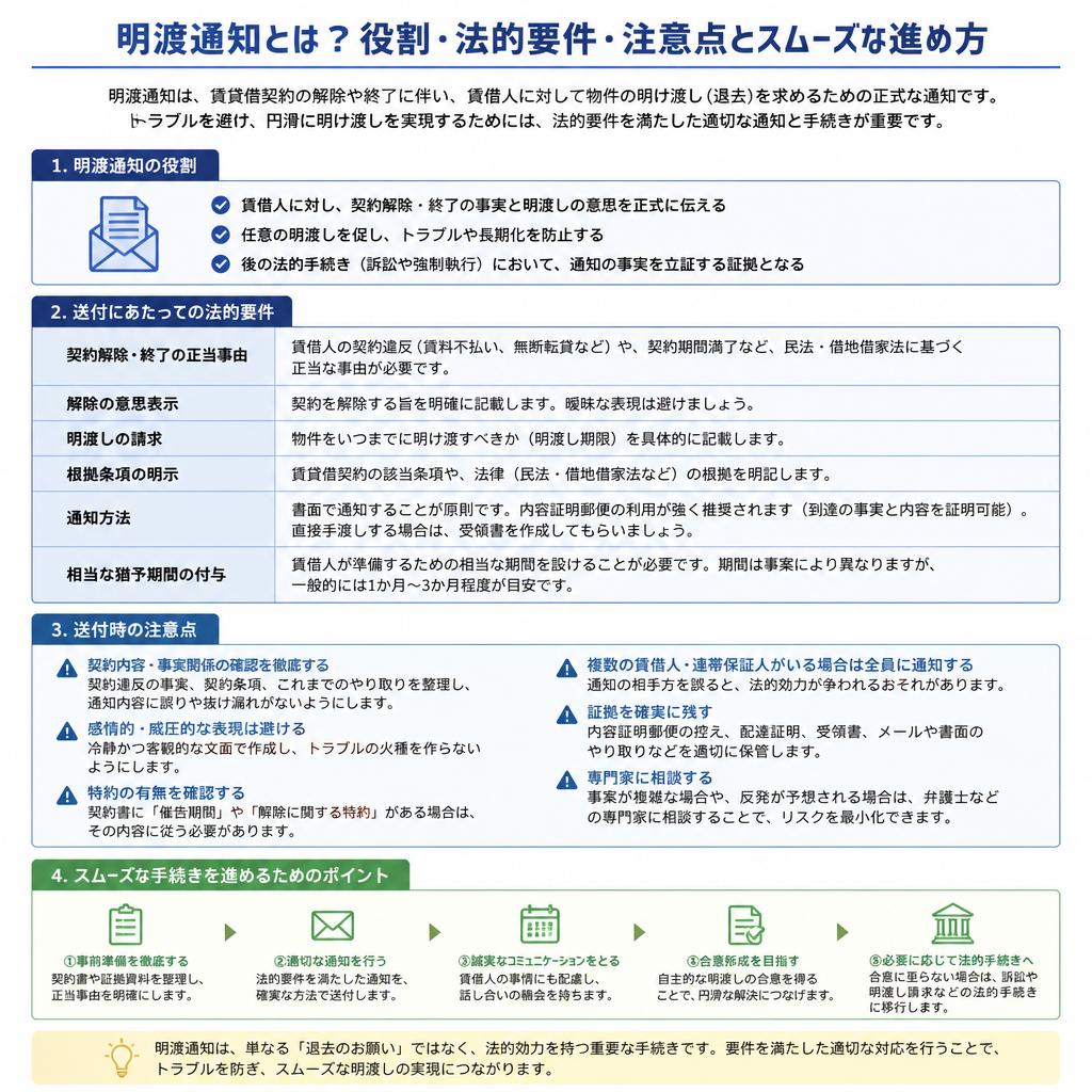 明渡通知の重要性